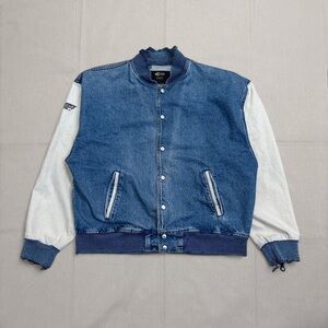Men’s Vintage 90s ID Sport denim varsity bomber jacket